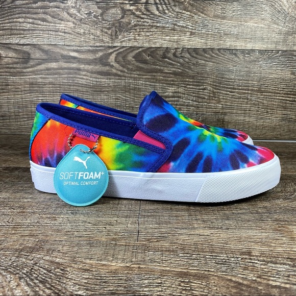 puma tie dye slip on shoes